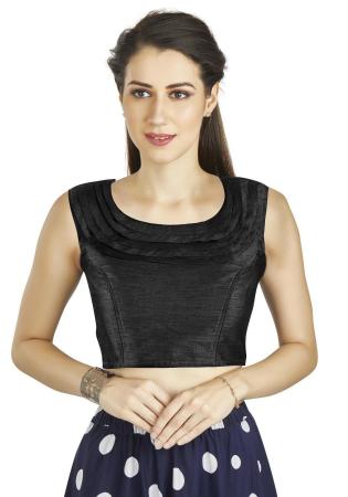 Picture of Comely Silk Black Designer Blouse