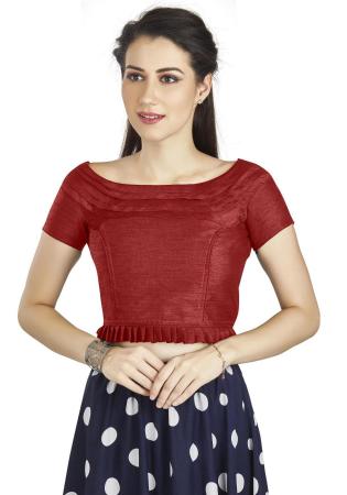 Picture of Admirable Silk Indian Red Designer Blouse