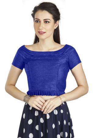 Picture of Splendid Silk Midnight Blue Designer Blouse