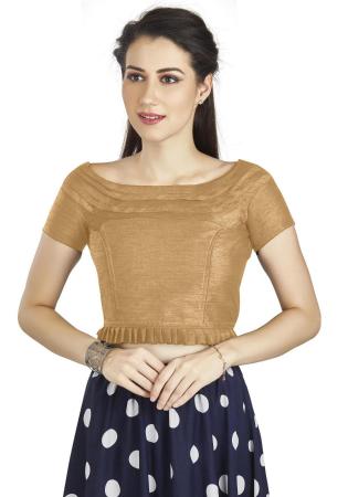 Picture of Wonderful Silk Bisque Designer Blouse