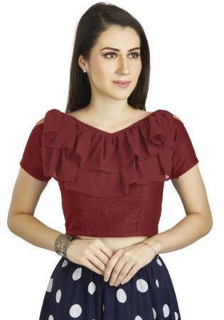 Picture of Classy Silk Maroon Designer Blouse