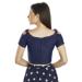 Picture of Pleasing Silk Navy Blue Designer Blouse