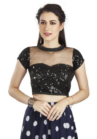 Picture of Elegant Silk Black Designer Blouse