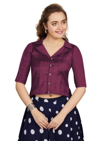 Picture of Splendid Silk Brown Designer Blouse