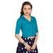 Picture of Pleasing Silk Dark Cyan Designer Blouse