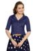 Picture of Elegant Silk Navy Blue Designer Blouse