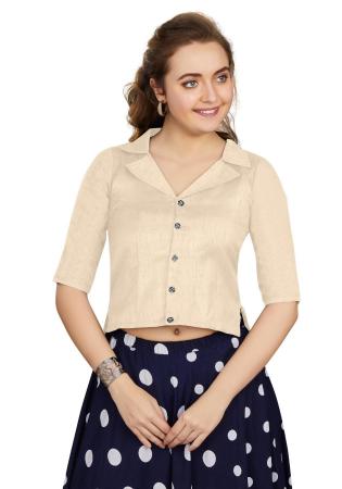 Picture of Alluring Silk Antique White Designer Blouse