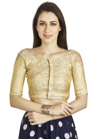 Picture of Enticing Silk Beige Designer Blouse