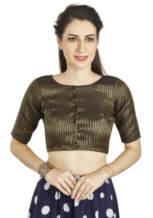 Picture of Statuesque Silk Black Designer Blouse