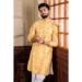 Picture of Wonderful Cotton Pale Golden Rod Kurtas