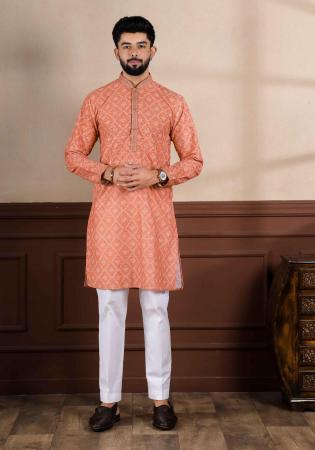 Picture of Marvelous Cotton Light Salmon Kurtas