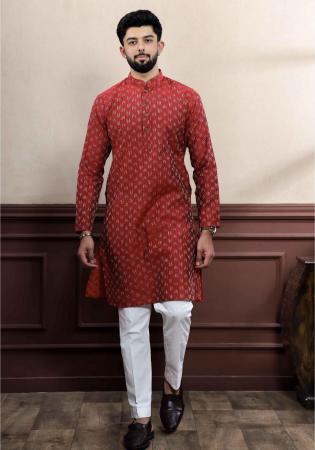 Picture of Classy Cotton Maroon Kurtas
