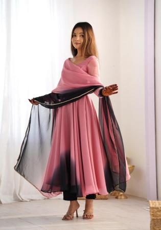 Picture of Georgette Pale Violet Red Readymade Salwar Kameez