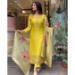 Picture of Classy Chiffon Golden Rod Readymade Salwar Kameez