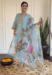 Picture of Chiffon Light Steel Blue Readymade Salwar Kameez