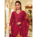 Picture of Radiant Silk Fire Brick Readymade Salwar Kameez