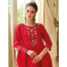 Picture of Elegant Silk Fire Brick Readymade Salwar Kameez