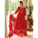 Picture of Elegant Silk Fire Brick Readymade Salwar Kameez