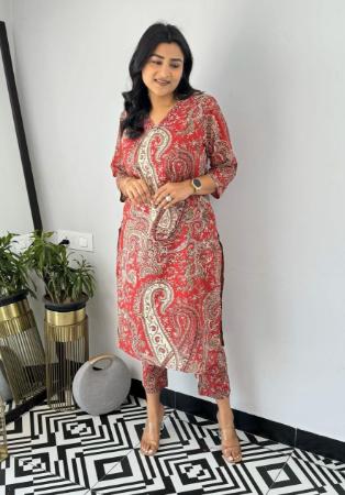 Picture of Amazing Chiffon Indian Red Kurtis & Tunic