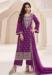 Picture of Classy Chiffon Purple Straight Cut Salwar Kameez