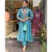 Picture of Rayon Medium Aqua Marine Readymade Salwar Kameez