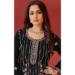Picture of Magnificent Georgette Black Straight Cut Salwar Kameez