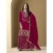 Picture of Charming Silk Deep Pink Straight Cut Salwar Kameez