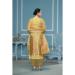 Picture of Organza Dark Khaki Straight Cut Salwar Kameez