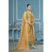 Picture of Organza Dark Khaki Straight Cut Salwar Kameez