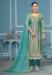 Picture of Organza Cadet Blue Straight Cut Salwar Kameez