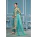 Picture of Organza Cadet Blue Straight Cut Salwar Kameez