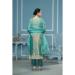 Picture of Organza Cadet Blue Straight Cut Salwar Kameez