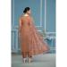 Picture of Organza Rosy Brown Straight Cut Salwar Kameez