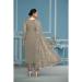 Picture of Pretty Organza Grey Straight Cut Salwar Kameez