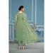 Picture of Organza Dark Sea Green Straight Cut Salwar Kameez