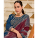 Picture of Magnificent Silk Midnight Blue Readymade Salwar Kameez