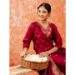 Picture of Marvelous Silk Maroon Readymade Salwar Kameez