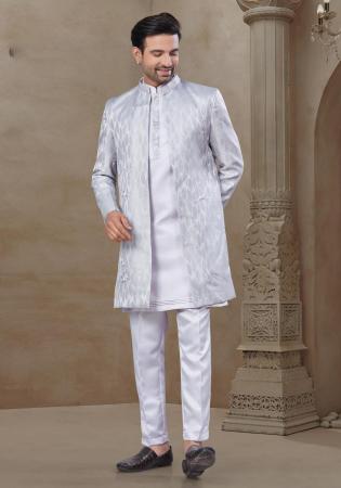 Picture of Exquisite Silk Light Steel Blue Kurtas