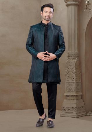 Picture of Radiant Silk Black Kurtas