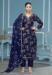 Picture of Cotton Midnight Blue Straight Cut Salwar Kameez