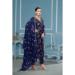 Picture of Cotton Midnight Blue Straight Cut Salwar Kameez