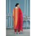 Picture of Cotton Dark Salmon Straight Cut Salwar Kameez