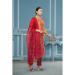 Picture of Cotton Dark Salmon Straight Cut Salwar Kameez