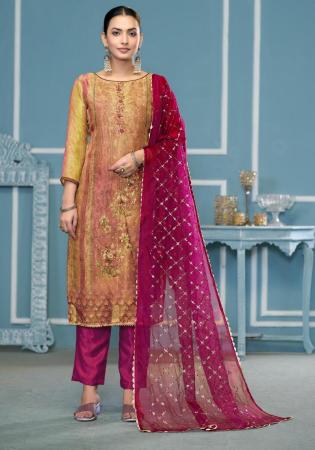 Picture of Amazing Cotton Peru Straight Cut Salwar Kameez