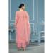 Picture of Organza Pale Violet Red Straight Cut Salwar Kameez