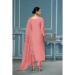 Picture of Organza Pale Violet Red Straight Cut Salwar Kameez
