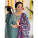 Picture of Rayon & Chiffon Cadet Blue Readymade Salwar Kameez