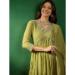 Picture of Rayon Dark Olive Green Readymade Salwar Kameez