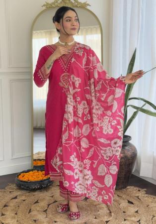 Picture of Pretty Rayon Pink Readymade Salwar Kameez