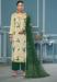 Picture of Chiffon Dark Khaki Straight Cut Salwar Kameez